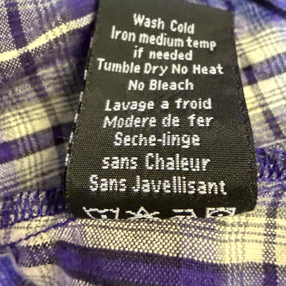 KÜHL Women’s Snap Shirt XL Purple Plaid Long Sleeve EUC - Picture 8 of 11